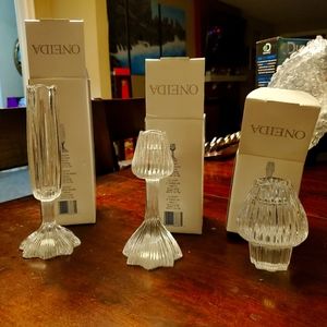 Crystal candlestick holders